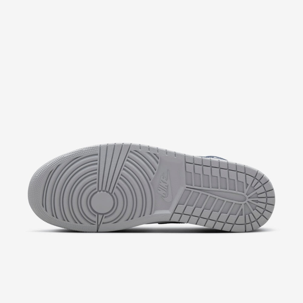 Air Jordan 1 Mid Wolf Grey Midnight Navy Sneakers