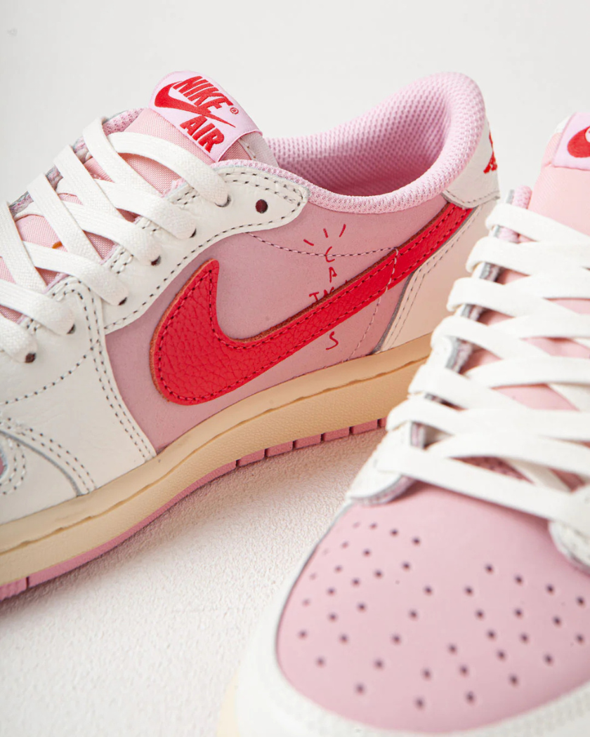 Air Jordan 1 Retro Low OG SP Travis Scott Sail Tropical Pink