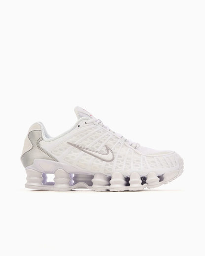 Nike Shox TL White and Metallic Silver