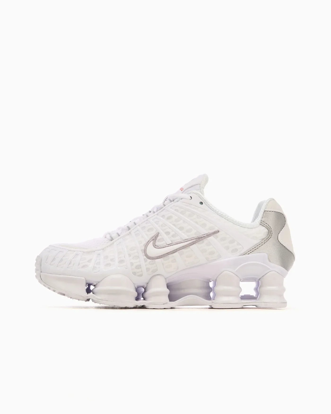 Nike Shox TL White and Metallic Silver