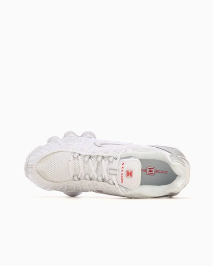 Nike Shox TL White and Metallic Silver