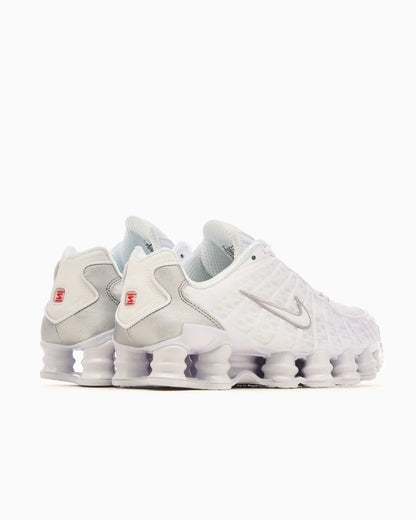 Nike Shox TL White and Metallic Silver