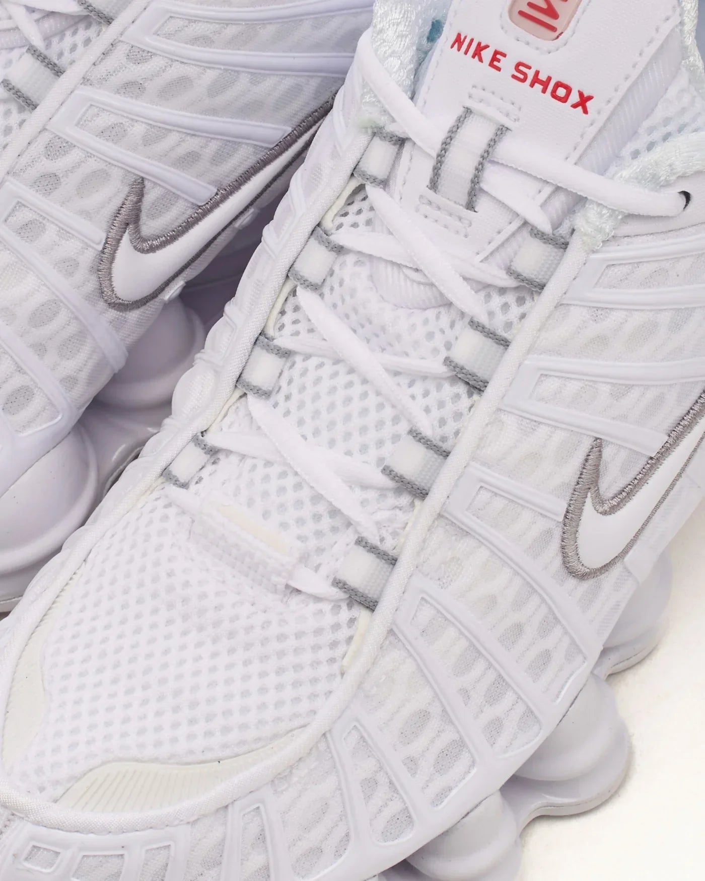 Nike Shox TL White and Metallic Silver