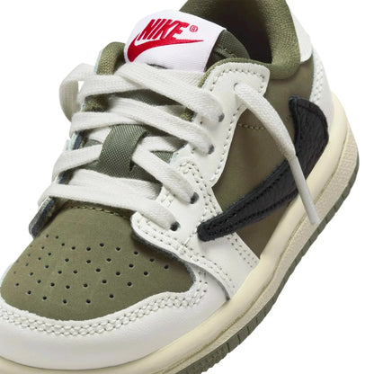 Travis Scott x Air Jordan 1 Low OG Medium Olive (Toddler)