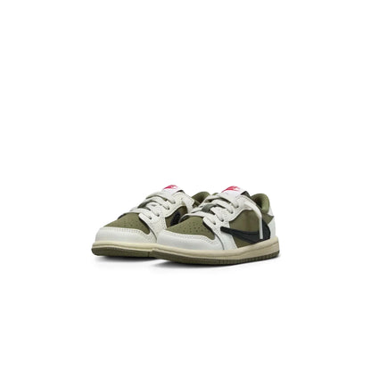 Travis Scott x Air Jordan 1 Low OG Medium Olive (Toddler)